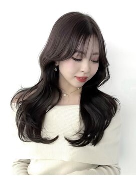 ワン バイ ジエクト(One by The Ect) 色気レイヤー韓国ヨシンモリ暗髪透明感アッシュグレーベージュ