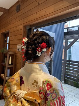 スロウヘアー SLOW HAIR 編み込みアップ