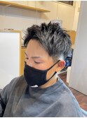 サイドパートアップバングフェードカット