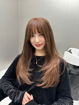 イキ 表参道(iki omotesando) デザインカラー/レイヤーカット/ウェットヘア/オリーブベージュ