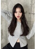 韓国ヘア ナチュラル レイヤーカット 透明感グレージュ 豊川