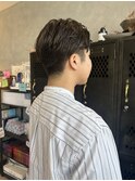 メンズカット刈り上げ爽やか母児ネスショートオリーブカラー