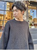 【パーマ風アップバングショート】