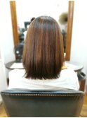 肩くらいの重めボブ