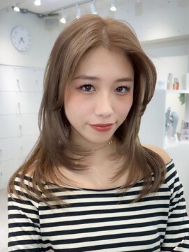 オニキス(ONYX) A99韓国ヘアーハッシュカットレイヤーカットダブルカラー透明感