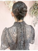 広島　中区大手町美容院　アップスタイル　カチモリヘアアレンジ
