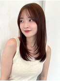 ミディアムレイヤー/顔まわりレイヤー/ミディアムヘア/北綾瀬