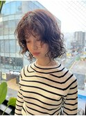 前髪パーマ×レイヤーボブパーマ×無造作パーマ