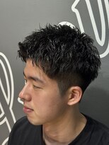 メンズ ラピス(Men's Lapis)&nbsp;黒髪ショート/ピンパーマ