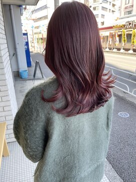 オーガニックエコ 川越(organic+eco) 20代30代冬韓国ヘア/イルミナカラーピンクブラウン/髪質改善