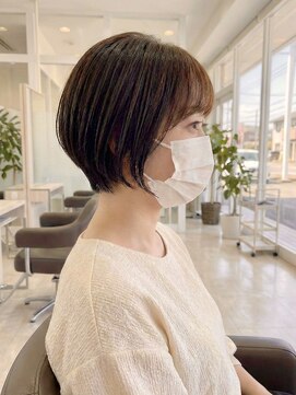 ハピネスフィール 宇治店(Happiness FEEL) 白髪ぼかし前下がりショートボブ30代40代50代