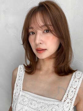 アグノス 青山(Agnos) アンブレラカラーピンクベージュイメチェンデジタルパーマ