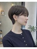 透明感カラー ボブ 前髪 ショート カラー ブリーチ&ダブルカラー