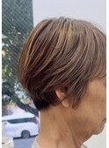 70代白髪染めが飽きた方オススメハイライト（ブリーチ）ショート