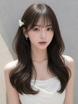 ユーフォリア 渋谷グランデ(Euphoria SHIBUYA GRANDE)&nbsp;くびれヘア韓国ヘア顔周りレイヤーグレージュカラーベージュ