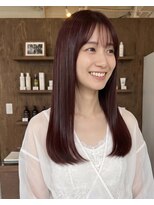 零秒女髪 千里丘店&nbsp;上品な透明感と艶のある美髪セミロング髪質改善艶髪艶カラー艶感