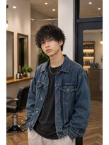 MEN's Baguz MEN'Sカット/ MEN'Sパーマ/ MEN'Sカラー 無造作スパイラルパーマのメンズマッシュ