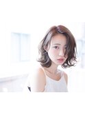 くせ毛風外ハネ☆無造作ミディアムボブ