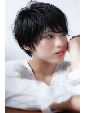 エルフォ(elfo) 【elfo】黒髪ショートはゆるパーマで大人っぽく！！