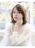 ウェーブパーマのボブスタイル