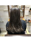 極細ハイライト くすみカラー ダブルカラー ベージュ