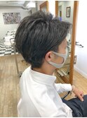 MEN'S HAIR &nbsp;センターパート　ツイストスパイラル　コンマヘア