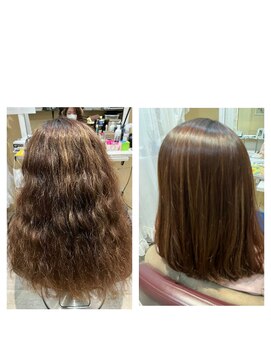 髪質改善 ソアリス 烏丸丸太町店(soiris) ストレートエステ　仕上げは乾かしただけ　#髪質改善