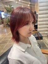 クレエ ヘアー デザイン(creer hair design)&nbsp;レッドピンクカラー♪