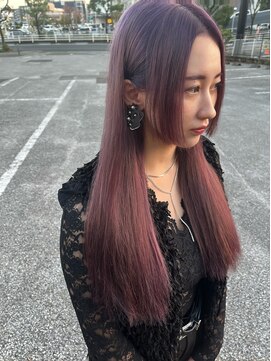 アイディー  高知(id) -高知　id-重め姫カット　韓国ストレート