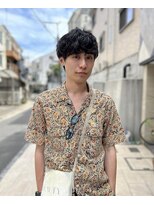 ムード 立川(MHOOD)&nbsp;ツイストスパイラルパーマツーブロックメンズマッシュ