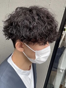 ローウェ バイ フィフス 立川メンズサロン(Louwe by fifth) 波巻きスパイラルパーママッシュショート無造作パーマ刈り上げ