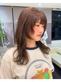 ◎顔まわりレイヤー/ウルフカット/ラベンダーグレージュ◎