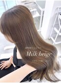 ブリーチなしダブルカラーで叶う明るめベージュ