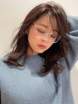 似合わせカットメルティカラーフェミニンウェーブミディアムボブ