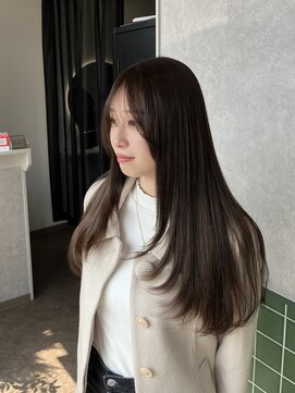 リコル(Licol) ブリーチなしダブルカラー/オリーブベージュ/レイヤーカット