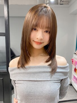 エトラ 渋谷店(etora) 小顔 前髪 レイヤーカット ホワイトグレージュ"