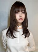 諒】レイヤーカットミディアムレイヤーカット髪質改善ストレート