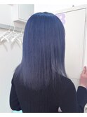 ブルー／ネイビー／ミディアム／ブリーチカラー／ケアブリーチ