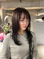 リール(rire) 髪質改善 くびれヘア アプリコットオレンジ ハイライトカラー