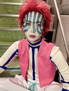 ヘアセットアップス(UP's) 【新宿】ハロウィンメイク『鬼滅の刃 猗窩座メイク+セット』