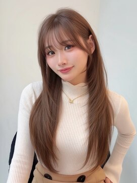 ジュイル ハラジュク(JEWIL HARAJUKU) ストレートヘア/ロングヘア/レイヤーカット/チャコールグレー