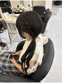 編みおろしポニーテール/ヘアセット/ヘアアレンジ[福岡天神]