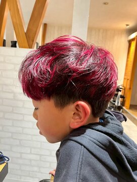 ハイレート ウニクス川越店(Hairate) 【Hairate本川越】メンズ　デザインカラー　レッドカラー
