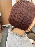 ピンク×ミニボブ/20代/30代/40代/50代/北本/桶川/鴻巣/上尾