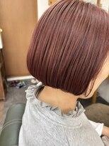東京ヘアーサロン ピンク×ミニボブ/20代/30代/40代/50代/北本/桶川/鴻巣/上尾