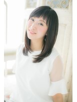 モッズ ヘア 福岡姪浜店(mod's hair) *mod's姪浜*…黒髪&ベビーバングの”重軽”セミディc