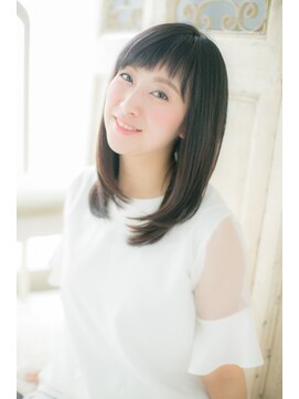 モッズ ヘア 福岡姪浜店(mod's hair) *mod's姪浜*…黒髪&ベビーバングの”重軽”セミディc