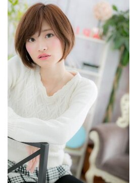 ヘアアンドビューティー ミック(Hair & Beauty miq) 透明感ピンクブラウン★斜めバングミニボブマッシュヘアc1