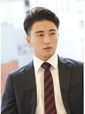 サイドパートかきあげメンズビジネスショート【神戸三宮/元町】