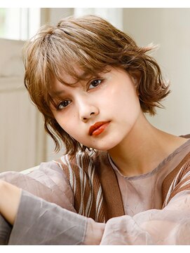 タヤ グランデュオ立川店(TAYA) 20代シースルーバングオリーブカラー外ハネミくびれミディ